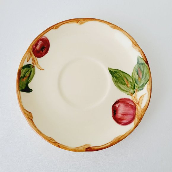 Vintage Franciscan Apple Teapot NO LID, Teacup & Saucer c1953-58 USA Fruit Decor - Picture 12 of 15